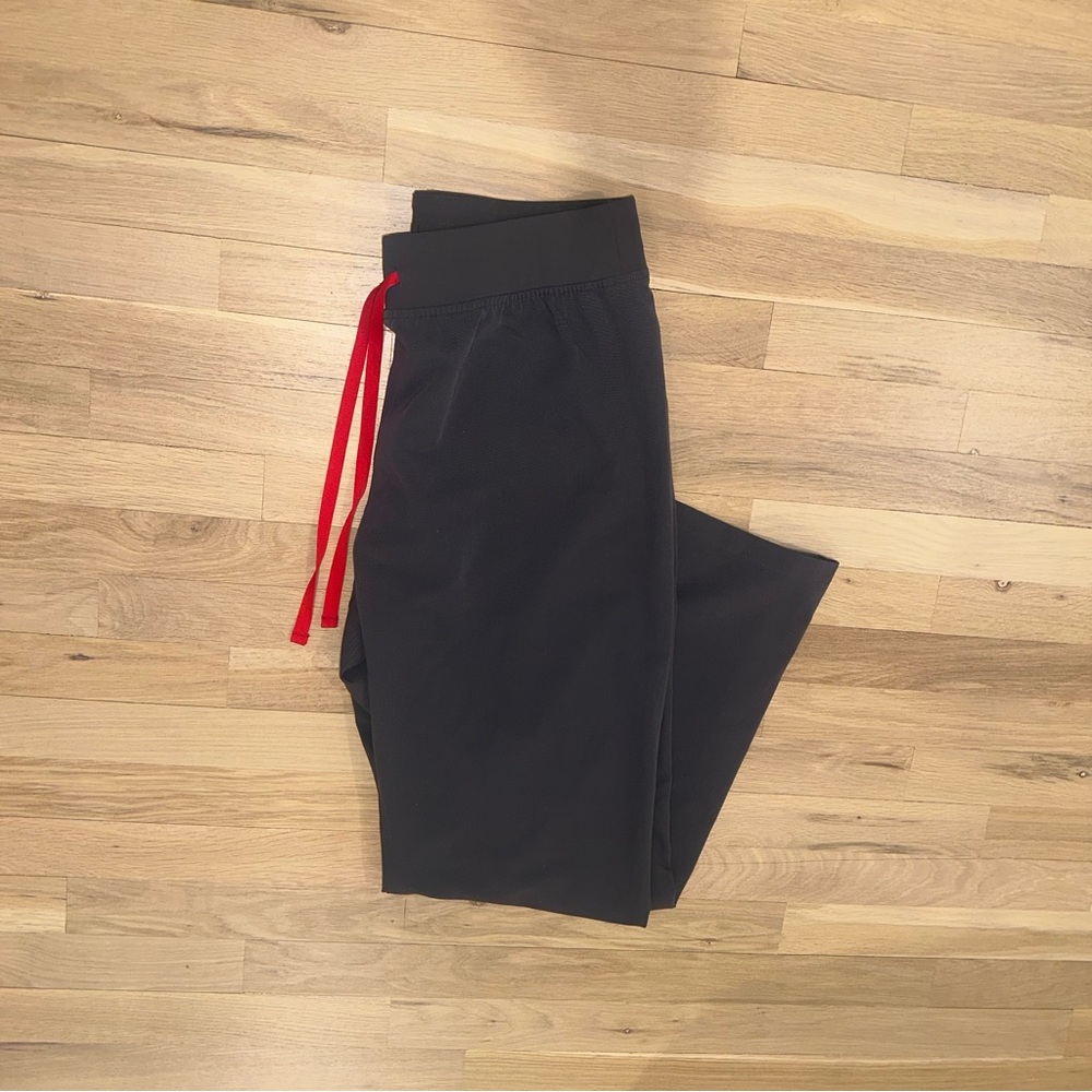 Figs Charcoal High Waisted Livingston Scrub Pants - Size Large